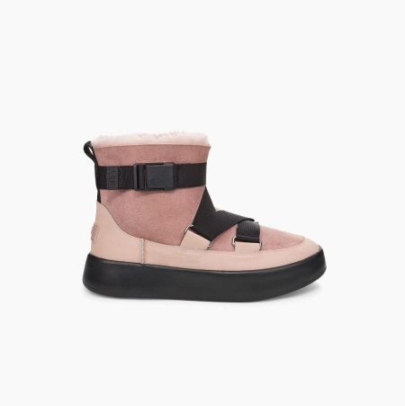 UGG Classic Boom Buckle Pink Boots for Women (LHXG26178)